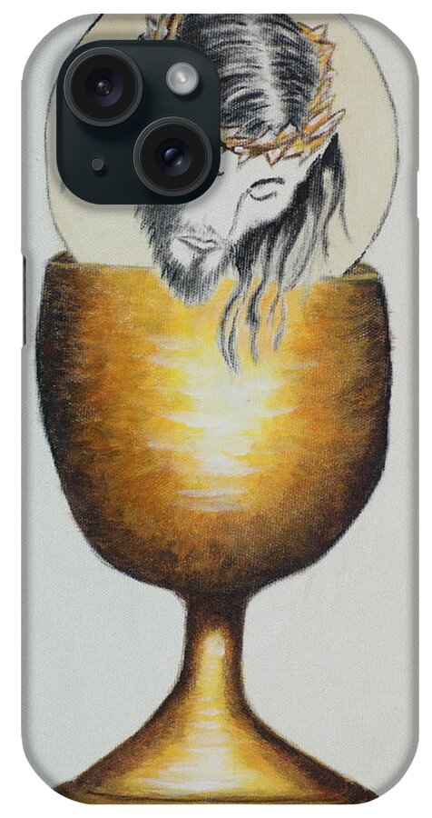 Chalice iPhone Case featuring the painting Body, Blood, Soul and Divinity by Theresa Cangelosi