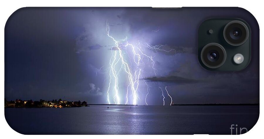 Lightning iPhone Case featuring the photograph Bokeelia Nights by Quinn Sedam