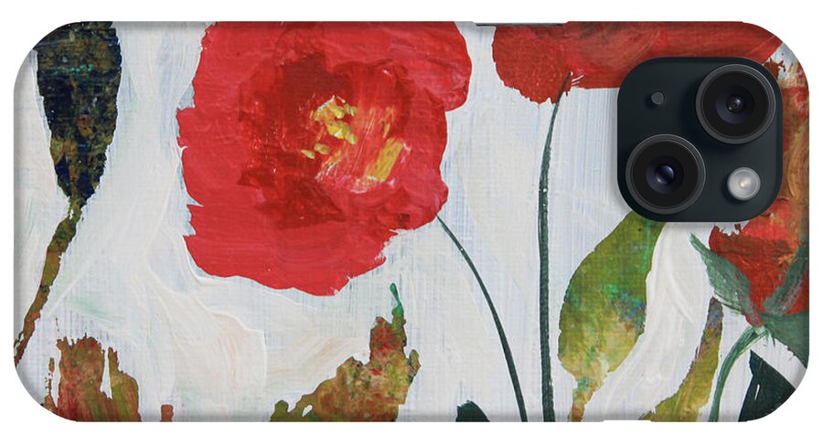 Bold iPhone Case featuring the painting Bold Blooms by Robin Pedrero