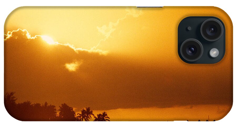 A56c iPhone Case featuring the photograph Bora Bora, Sunset by Joe Carini - Printscapes