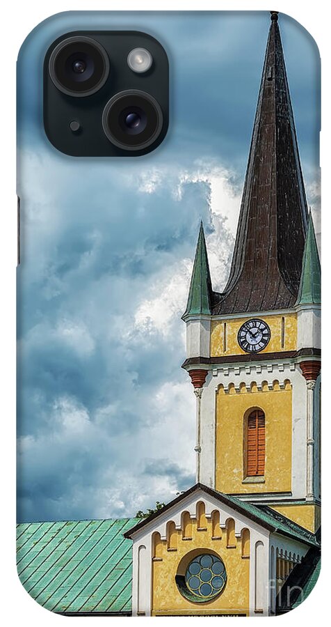 Old iPhone Case featuring the photograph Borgholm Church Steeple by Antony McAulay