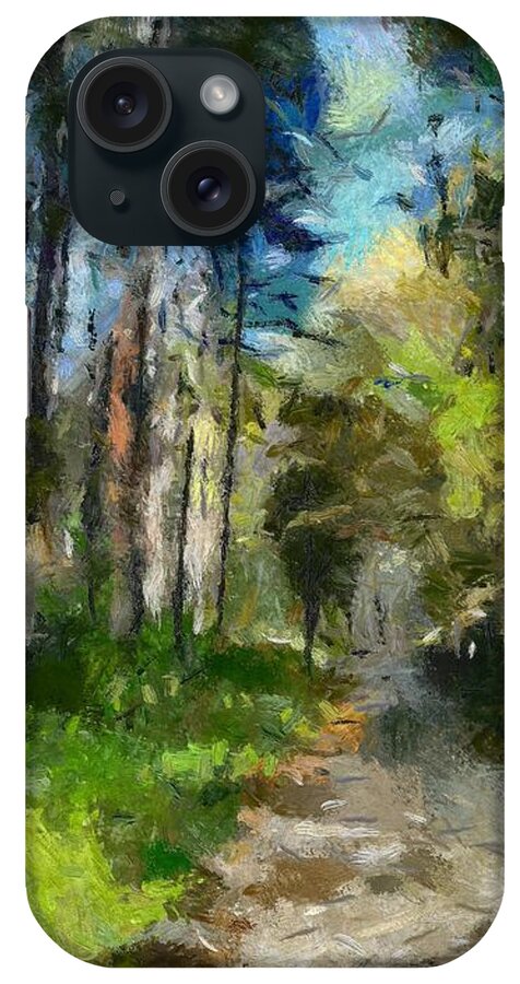 Spring Morning iPhone Case featuring the painting Bosco Di Primavera by Dragica Micki Fortuna