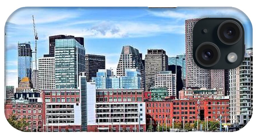 Boston iPhone Case featuring the photograph Boston Downtown View by Frozen in Time Fine Art Photography