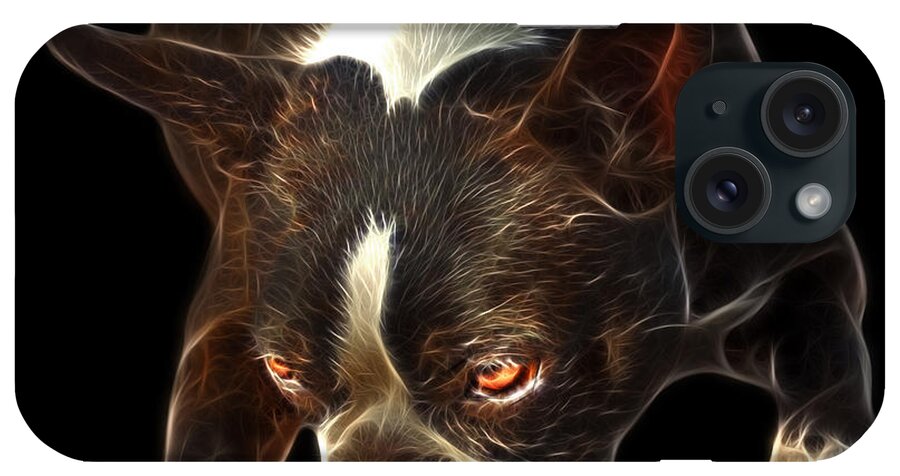 Boston Terrier iPhone Case featuring the mixed media Boston Terrier Art - 8384 - BB by James Ahn