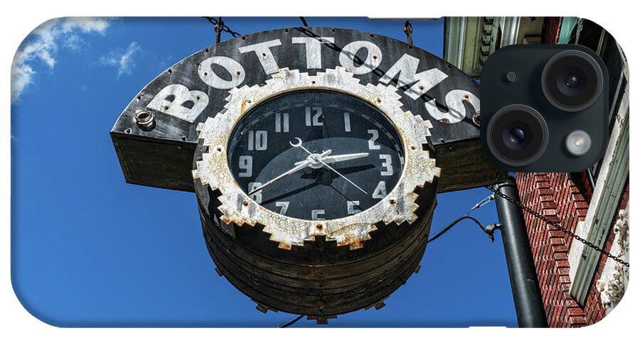 Bardstown iPhone Case featuring the photograph Bottoms Clock Sign by Sharon Popek