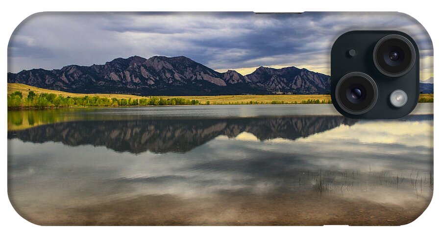 Boulder iPhone Case featuring the photograph Boulder Flatirons From Marshall Lake by Juli Ellen