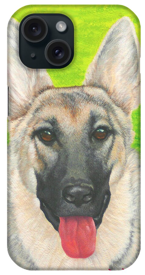Dog iPhone Case featuring the painting Bouncer by Howard Dubois