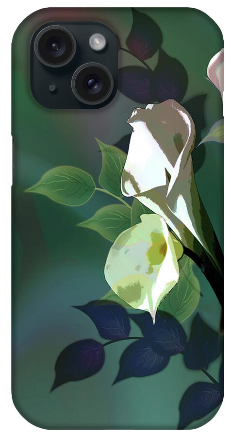 Floral Print iPhone Case featuring the painting Bouquet in white by Regina Femrite