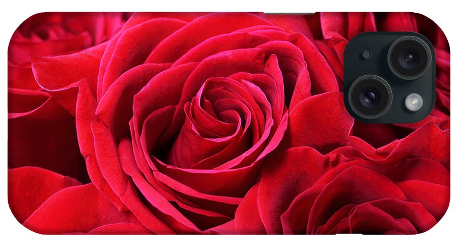 Roses iPhone Case featuring the photograph Bouquet of Red Roses by Peggy Collins