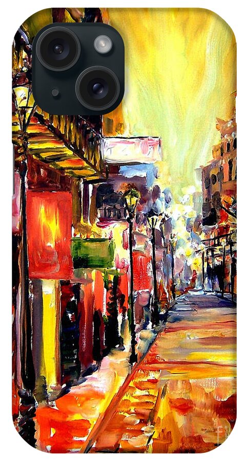 New Orleans iPhone Case featuring the painting Bourbon Street Dazzle by Diane Millsap