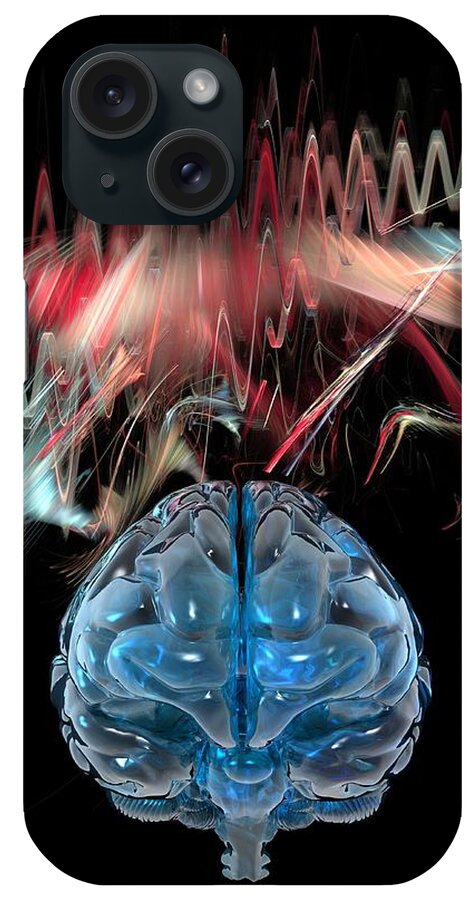 Illustration iPhone Case featuring the photograph Brain Wave, Conceptual Artwork by Laguna Design