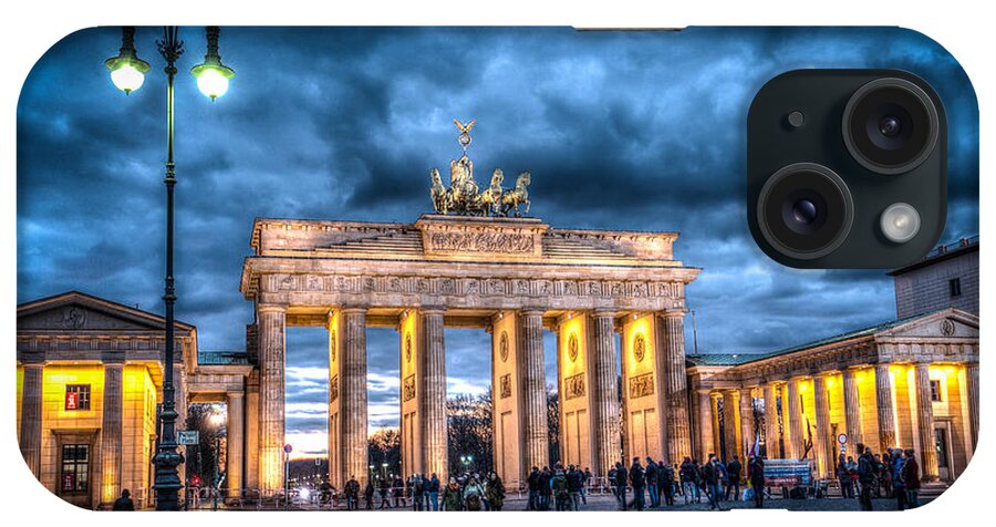 Hdr iPhone Case featuring the photograph Brandenberg Gate by Ross Henton