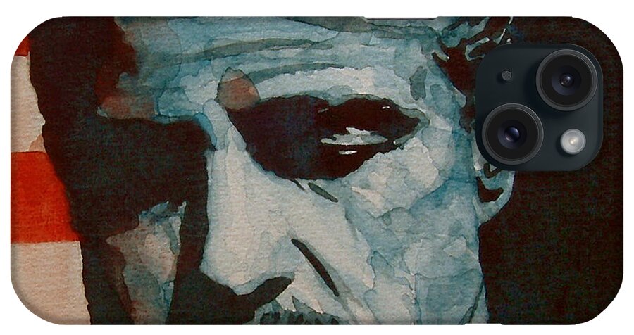 Marlon Brando iPhone Case featuring the painting The Godfather-Brando by Paul Lovering