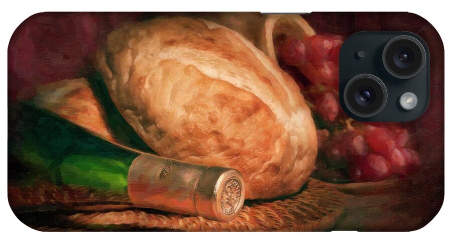 Bottle iPhone Case featuring the photograph Bread and Wine by Tom Mc Nemar