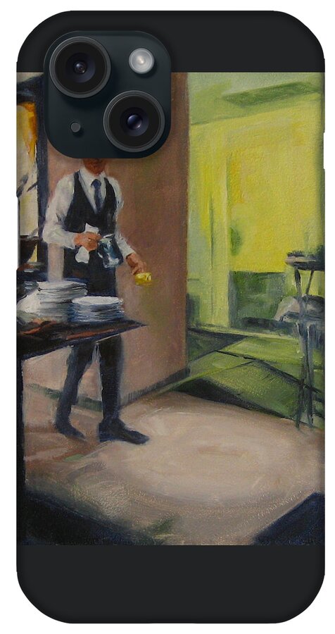 Waiter iPhone Case featuring the painting Breakfast Service by Connie Schaertl