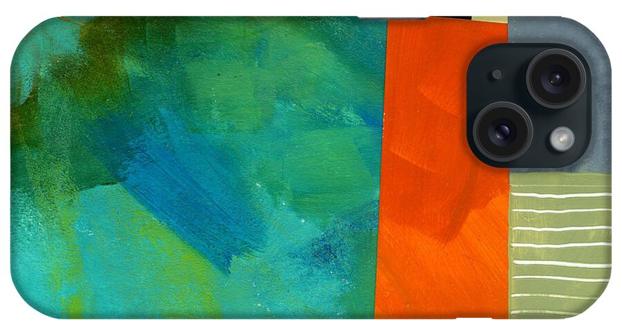  Abstract Art iPhone Case featuring the painting Breakwater by Jane Davies