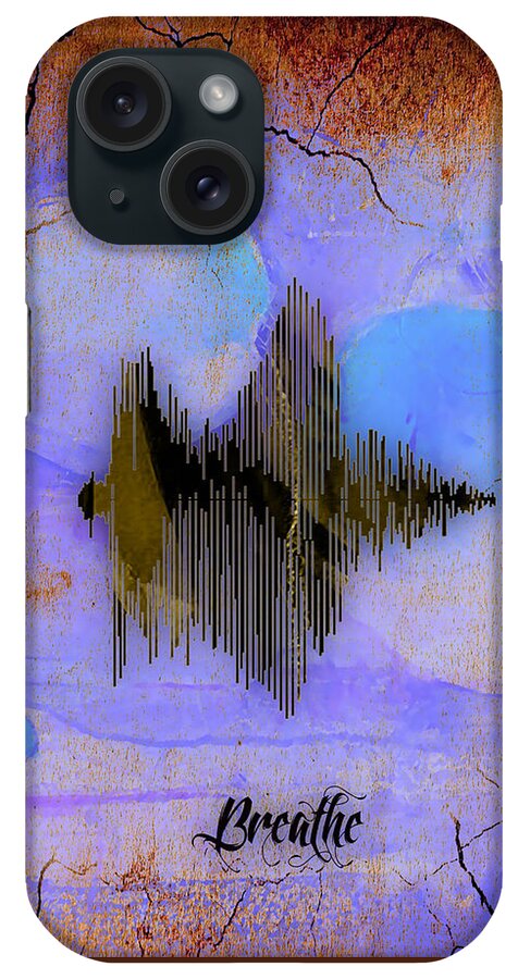 Soundwave iPhone Case featuring the mixed media Breathe Spoken Soundwave by Marvin Blaine