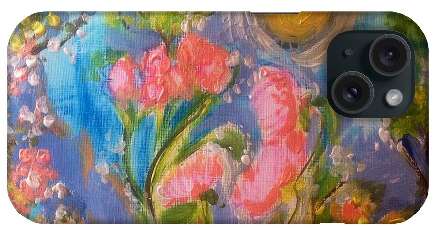 Sun iPhone Case featuring the painting Breathing in the sunlight by Judith Desrosiers