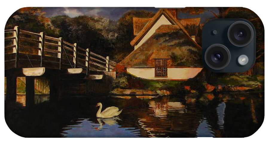 Cottage iPhone Case featuring the painting Bridge Cottage by Keith Gantos