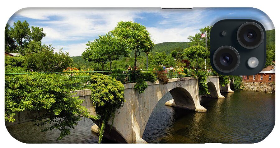 Landscape iPhone Case featuring the photograph Bridge of Flowers Shelburne Falls, MA by Betty Denise