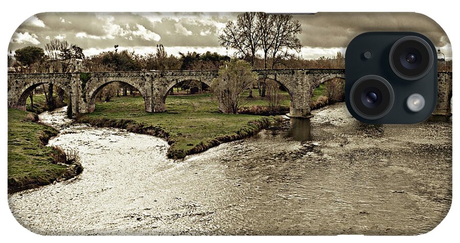 Vendres iPhone Case featuring the photograph Bridge to Vendres by Hugh Smith