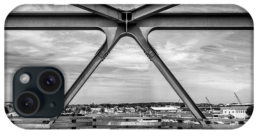 Nh iPhone Case featuring the photograph Bridge View in Portsmouth NH by Betty Denise