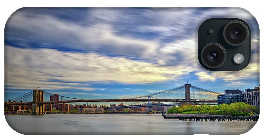 Brooklyn Bridge iPhone Case featuring the photograph Bridges by Rick Berk