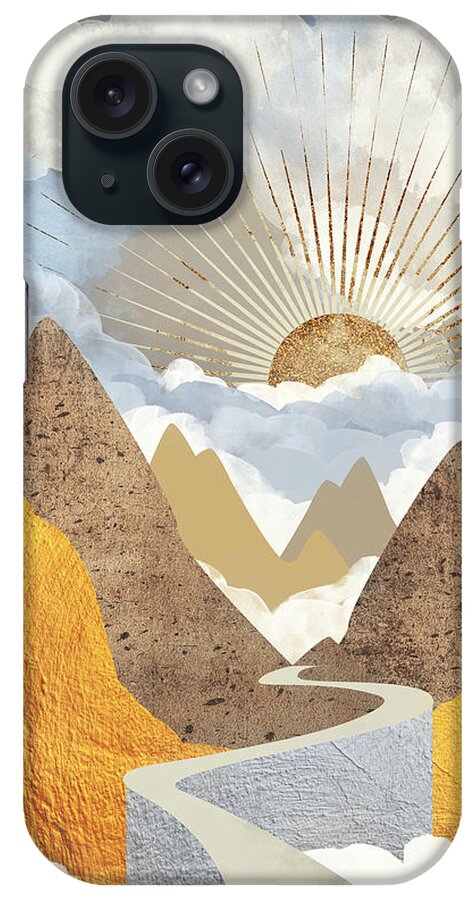 Landscape iPhone Case featuring the digital art Bright Future by Spacefrog Designs