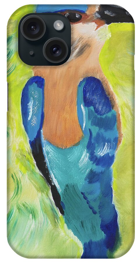 Bluebird iPhone Case featuring the painting Bright Moments in Time by Meryl Goudey