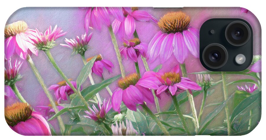 Garden iPhone Case featuring the photograph Brilliant Wild Berry Cone Flower by Leslie Montgomery