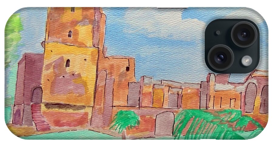 Gadar iPhone Case featuring the painting British Residency Lucknow by Keshava Shukla