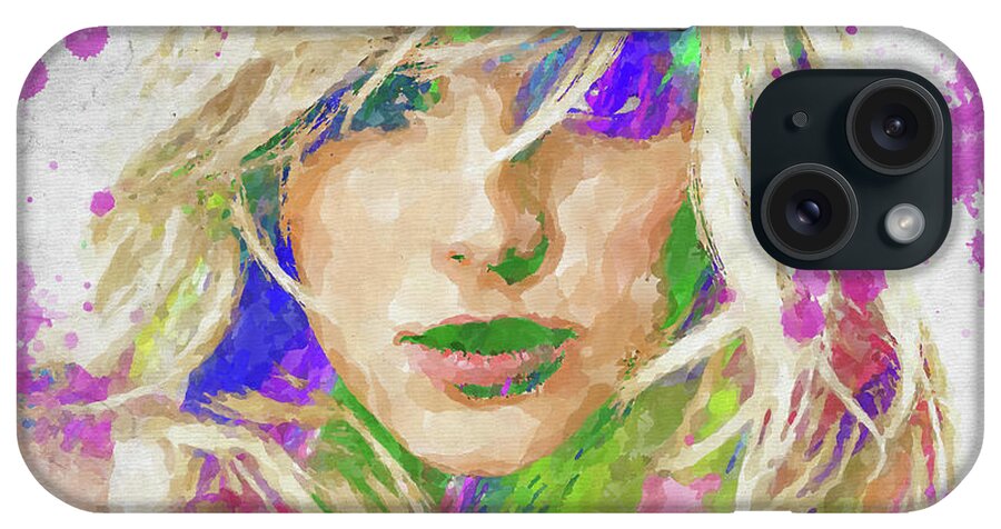 Britney iPhone Case featuring the photograph Britney Spears Watercolor by Ricky Barnard