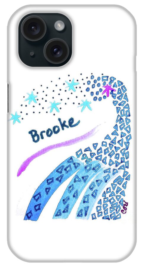 Brooke iPhone Case featuring the drawing Brooke 2 by Corinne Carroll