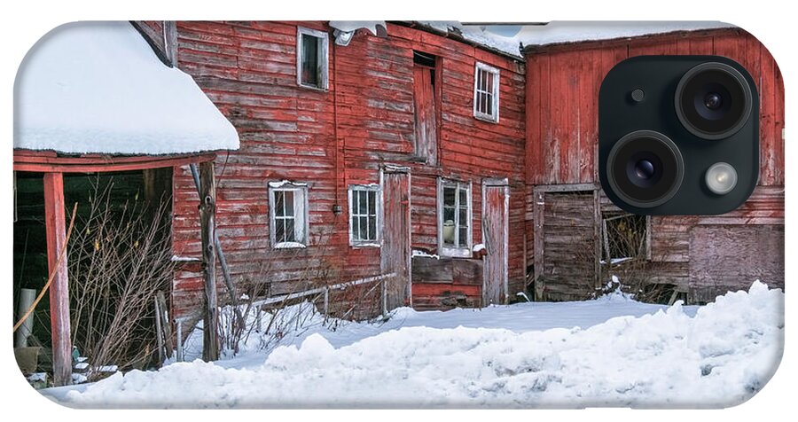 Williamsville Vermont iPhone Case featuring the photograph Brookline Barns by Tom Singleton