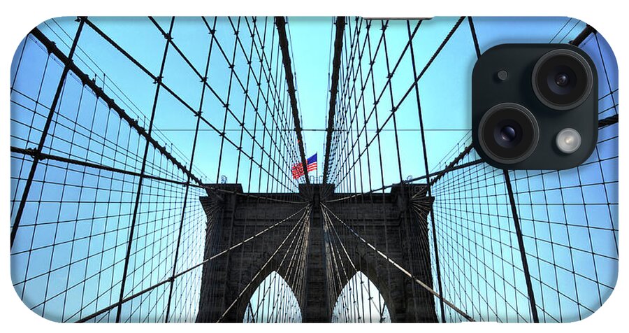 New York City iPhone Case featuring the photograph Brooklyn Bridge by Kelly Wade