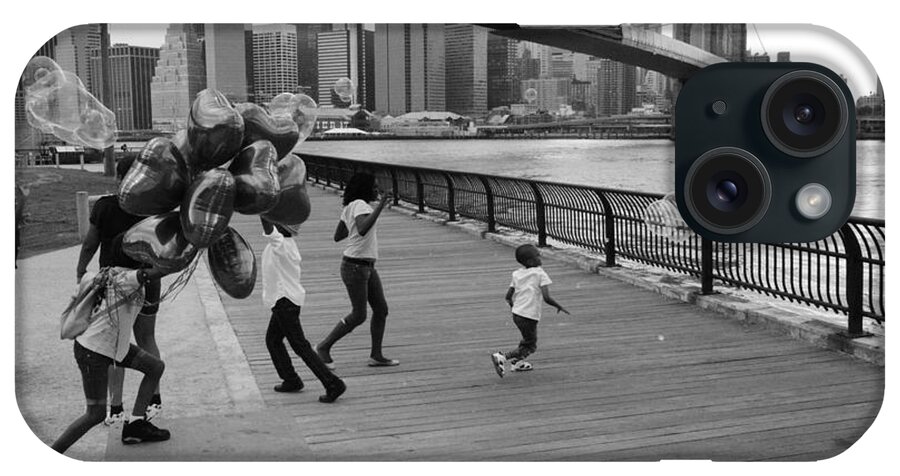  iPhone Case featuring the photograph Brooklyn Bridge Kids by U p t o w n S u e
