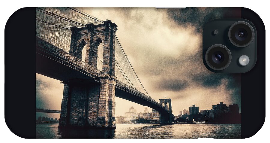Bridge iPhone Case featuring the photograph Brooklyn Bridge Vintage by Jessica Jenney