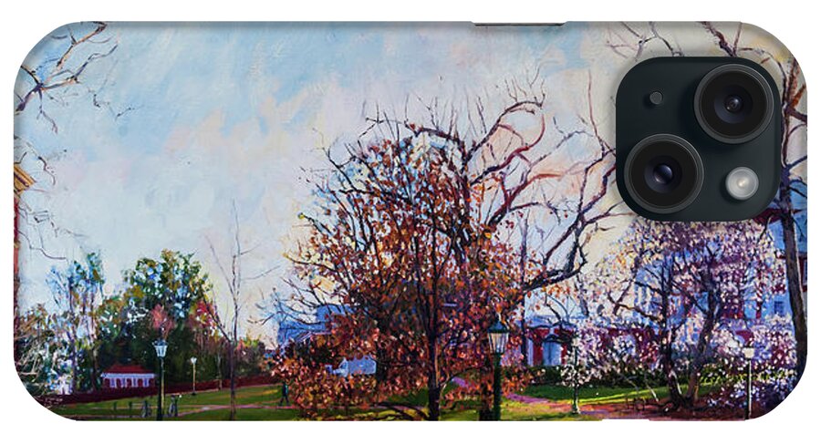 Brooks Hall iPhone Case featuring the painting Brooks Hall and The Rotunda by Edward Thomas