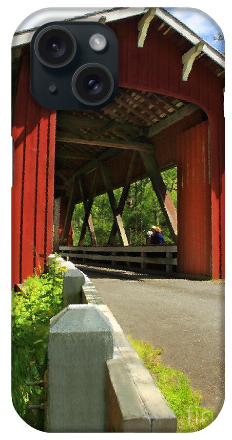 Covered Bridge iPhone Case featuring the photograph Brookwood Covered Bridge by James Eddy