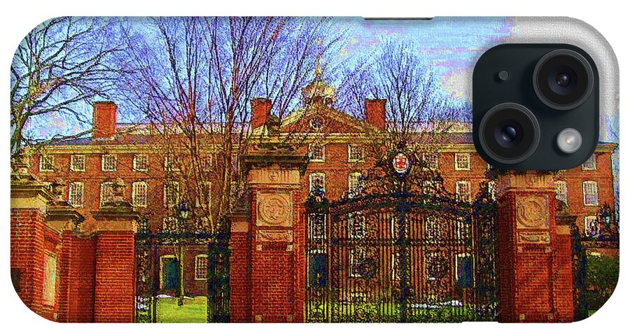 Brown University iPhone Case featuring the mixed media Brown University by DJ Fessenden
