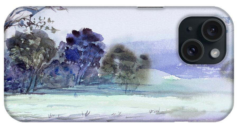  iPhone Case featuring the painting Bruny Island at dusk by Dorothy Darden