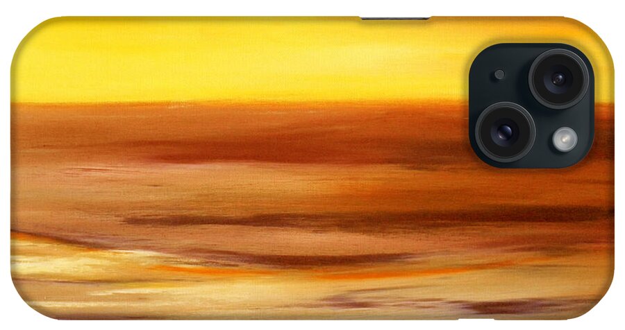 Abstract iPhone Case featuring the painting Brushed 8 by Gina De Gorna