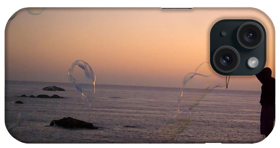 Bubbles iPhone Case featuring the photograph Bubbles on the beach by Jim And Emily Bush