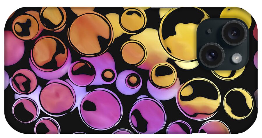 Bubbles iPhone Case featuring the digital art Bubbling Bubbles - 01ac2 by Variance Collections