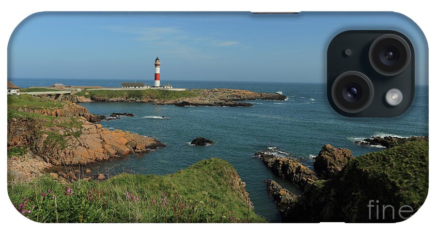 Boddam Lighthouse iPhone Case featuring the photograph Buchan Ness Lighthouse and the North Sea by Maria Gaellman