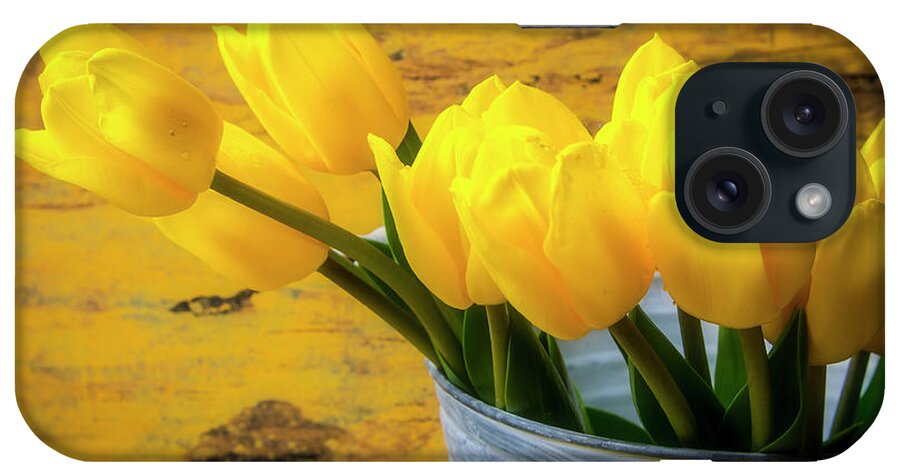 Tulip iPhone Case featuring the photograph Bucket Of Tulips by Garry Gay