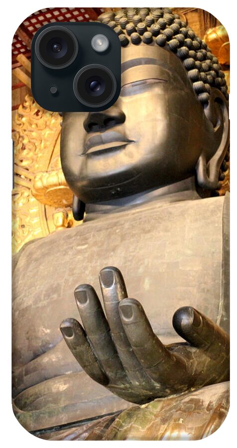 Buddha iPhone Case featuring the photograph Buddha Statue of Todaiji temple 1 by Silpa Saseendran