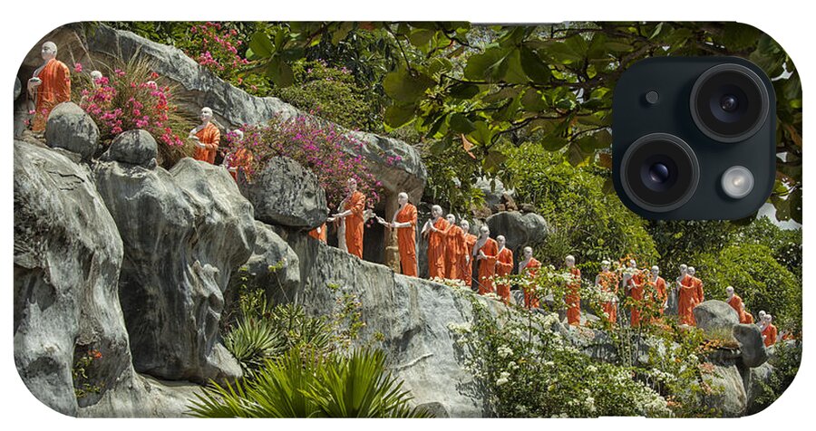 Lanka iPhone Case featuring the photograph Buddha statues in Dambula by Patricia Hofmeester