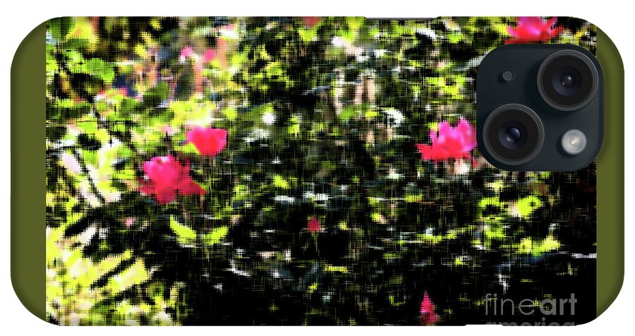 Painterly iPhone Case featuring the photograph Budding Pink Flowers - Impressionism by Frank J Casella