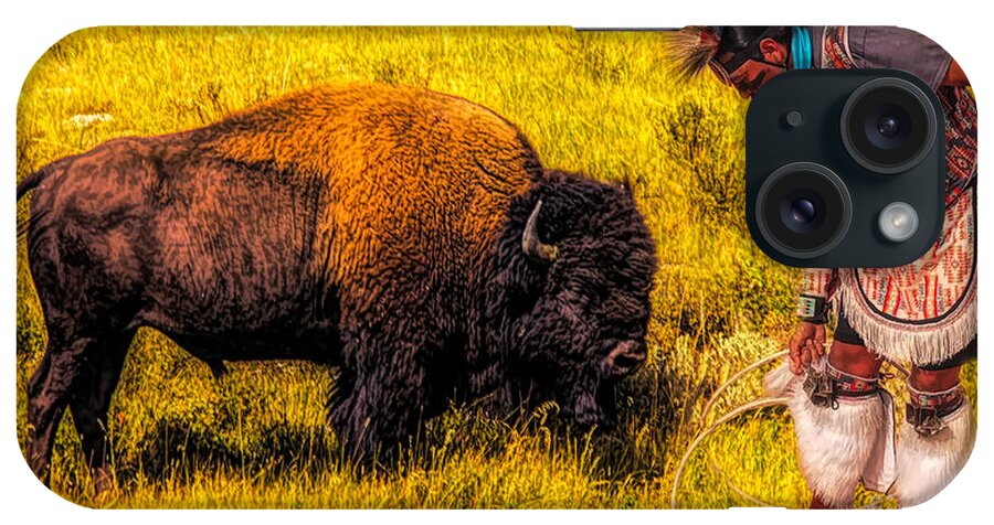 Baffalo iPhone Case featuring the photograph Buffalo and Navajo by Mark Jackson